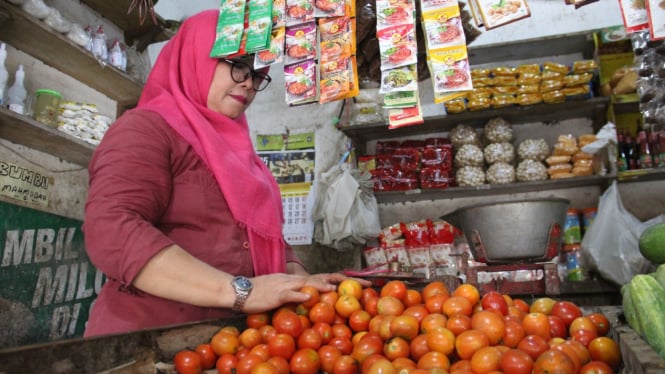 Pedagang sayur di PCN Jombang.