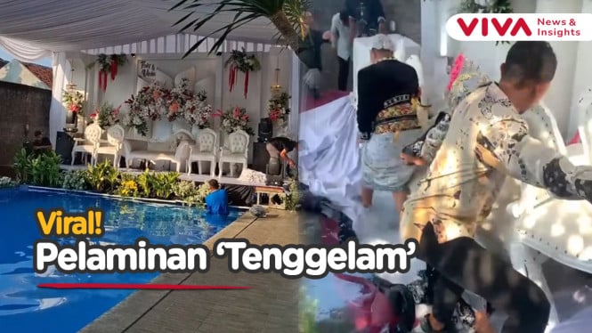 Pelaminan Amblas, Resepsi Pernikahan Bak Kolam Ikan